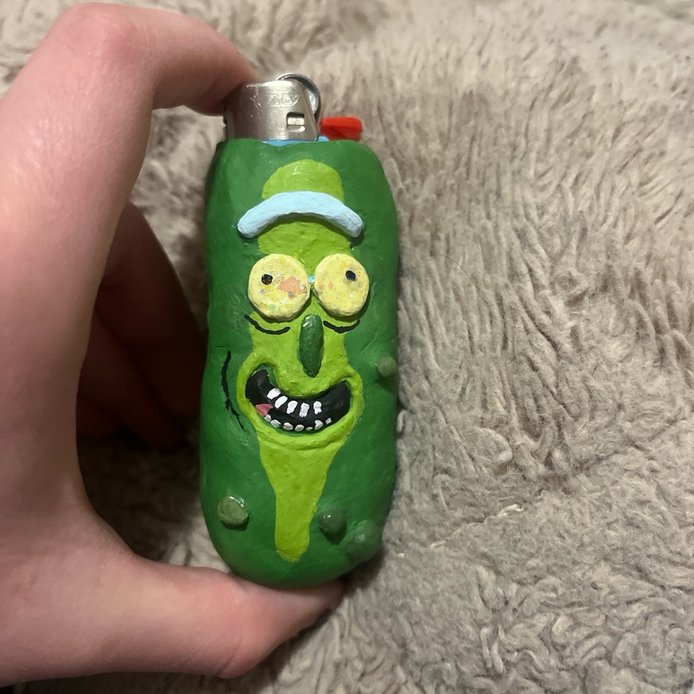 Handmade Rick and Morty reusable lighter case